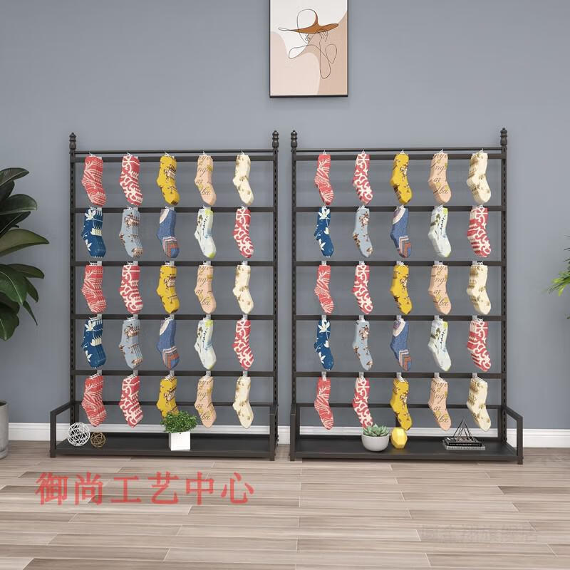 袜子挂架服装店袜子架子展示架商用创意挂架可调节服装店铺纳米金盒装