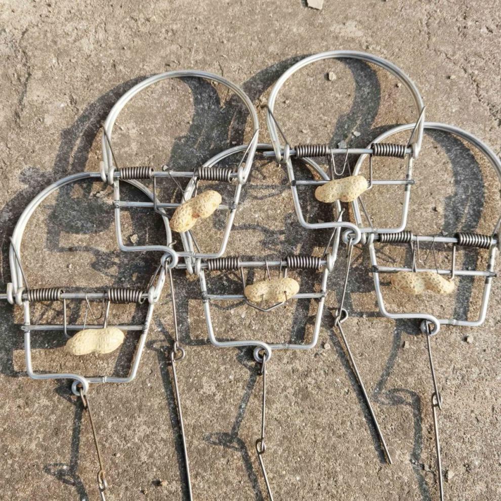 夹野兽的夹子家用加强老鼠克星家用老鼠夹捕鼠器灭鼠神器捉田鼠铁质