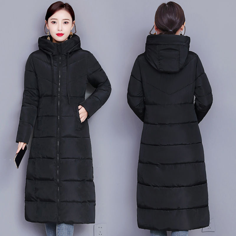 反季棉衣女2021新款棉服女中长款外套加厚棉袄女长款过膝 白色 m 建议