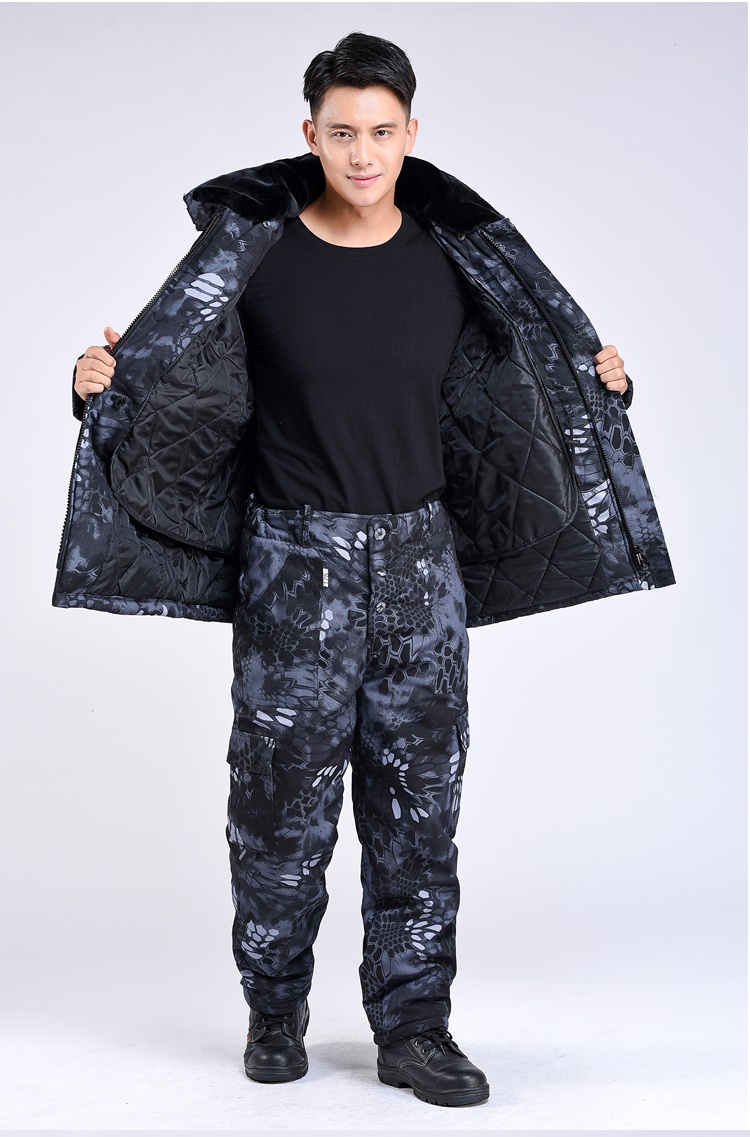 陆战队作战服野战服迷彩加厚棉衣棉裤套装男冷库棉袄专用防寒服棉大衣