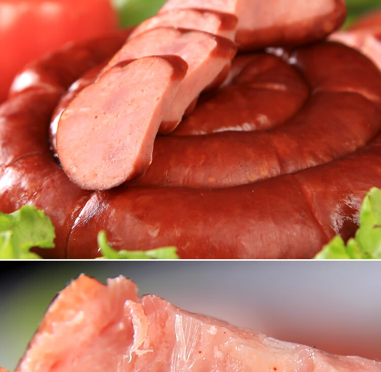 俄罗斯风味盘肠香肠俄式纯肉火腿无淀粉开袋即食网红小零食下酒菜【图