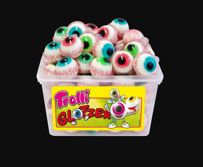 万圣节糖果 trolli 爆浆眼珠眼球 口力地球夹心水果软糖地球仪 国产