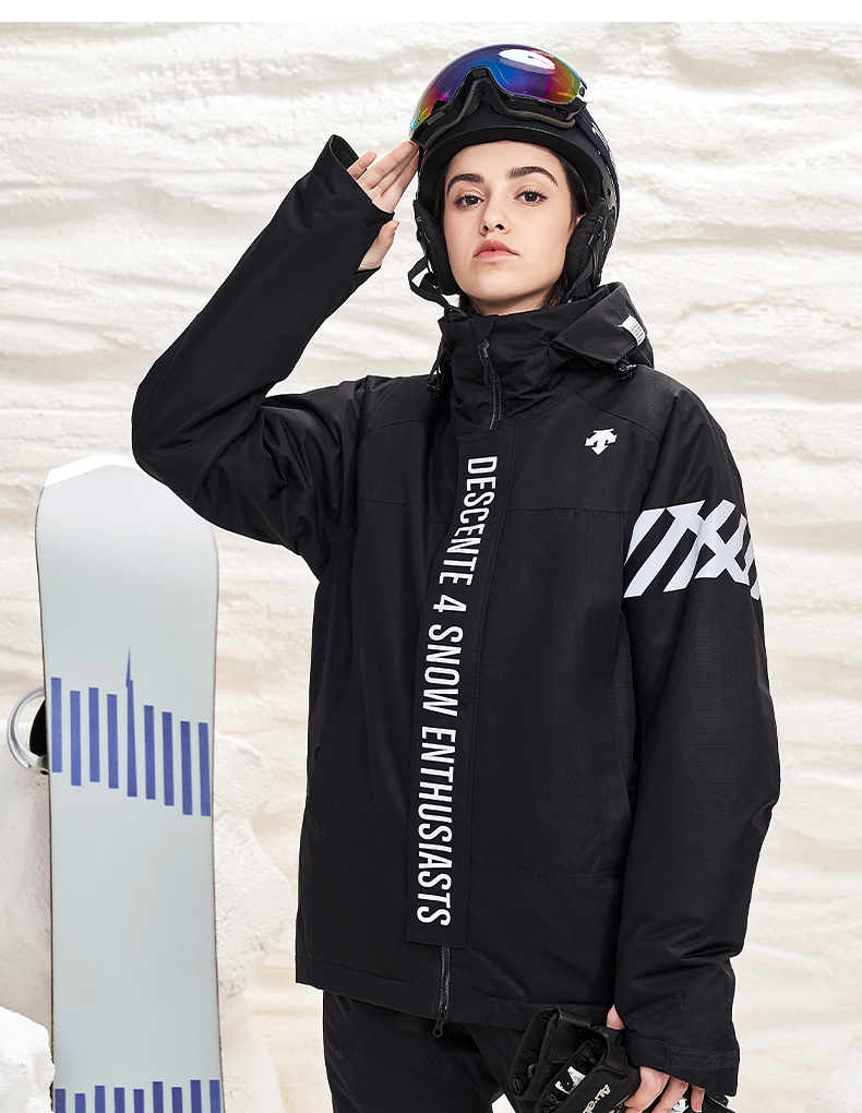 descente迪桑特 ski 男女款滑雪服d1443osj04 黑色-bw s