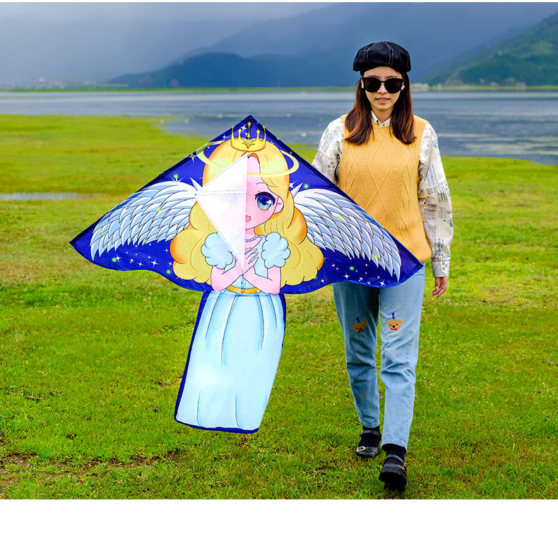 可爱风筝儿童新式风筝2022年新款微风易飞天使卡通潍坊风筝大人专用