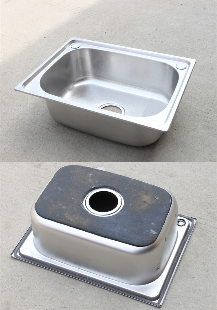 厨房加厚不锈钢洗菜盆单槽带支架洗涤槽洗碗池水槽大单盆带架子普通款