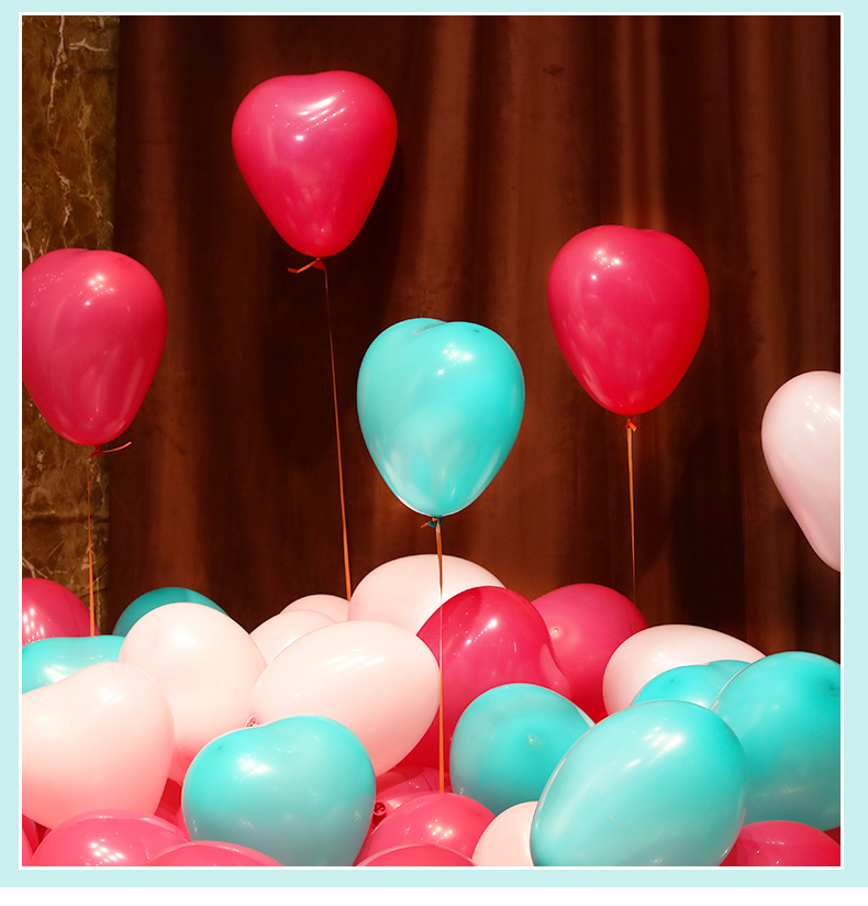 心形气球七夕情人节爱心形告白气球装饰粉色商场珠宝活动浪漫氛围场景