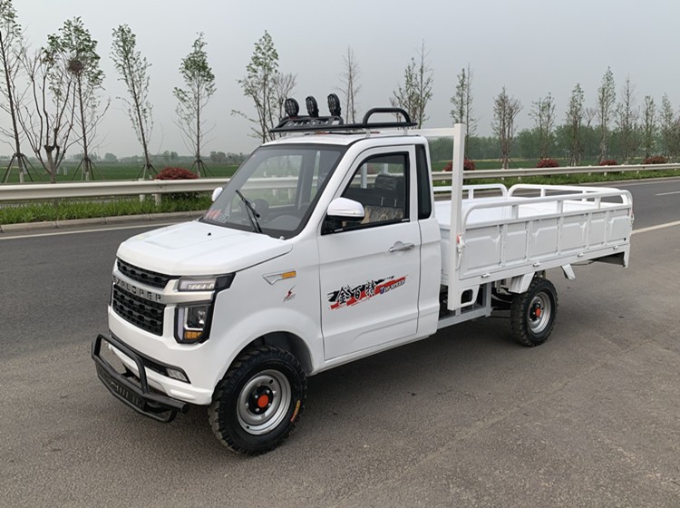 新款成人电动四轮皮卡车大功率油电两用拉货车载货爬坡王超大车厢新