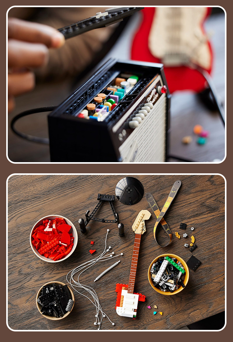 乐高新款积木ideas系列fender电吉他男孩子女孩拼装玩具21329新年礼物