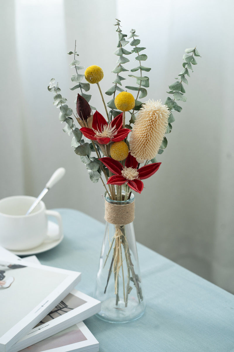 芊阙云南干花花束小清新干花摆件装饰客厅房间混搭花束风干尤加利叶5