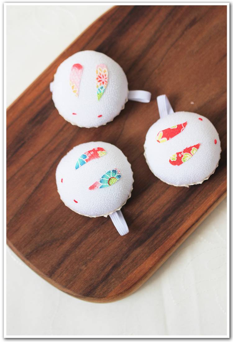 十字绣针插包和风烫金兔子原木底插针垫腕带插针包diy手工十字绣工具