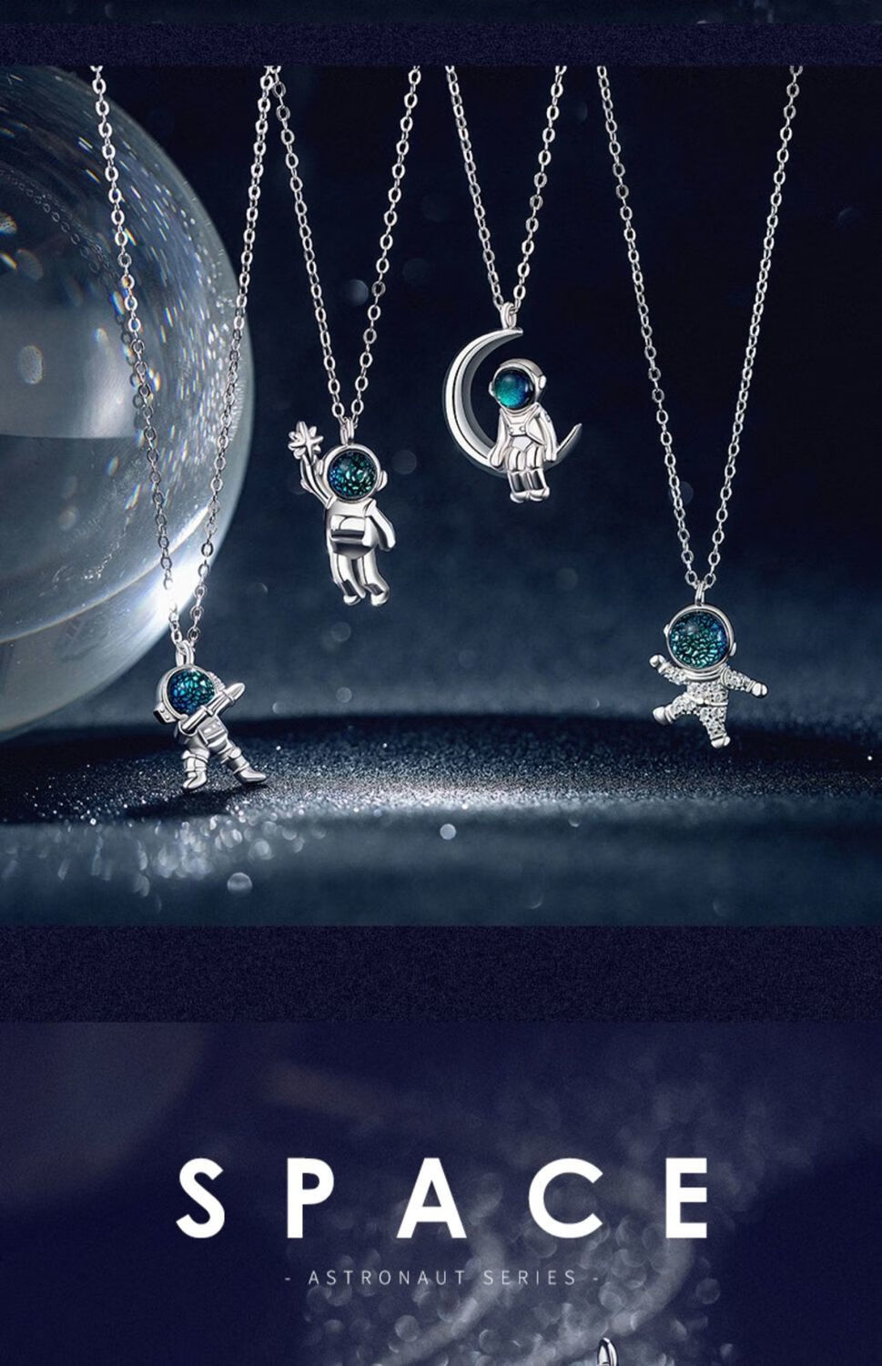 【nice】宇航员项链太空人吊坠男女情侣小众设计感锁骨链新款生日礼物