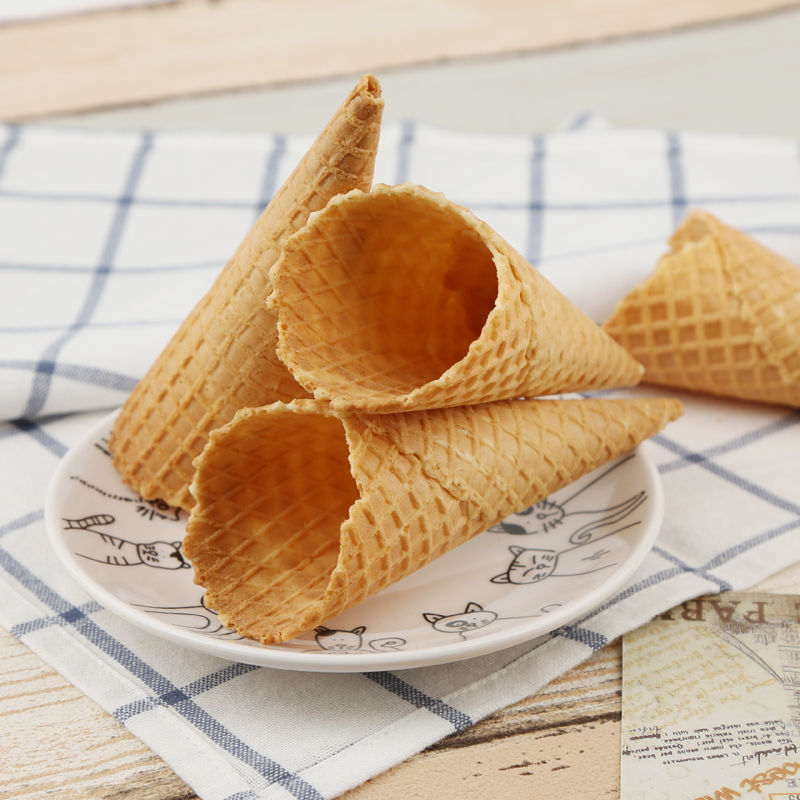 冰淇淋蛋筒甜筒脆皮冰激凌脆皮筒蛋卷筒雪糕装饰商用36个 脆筒18个