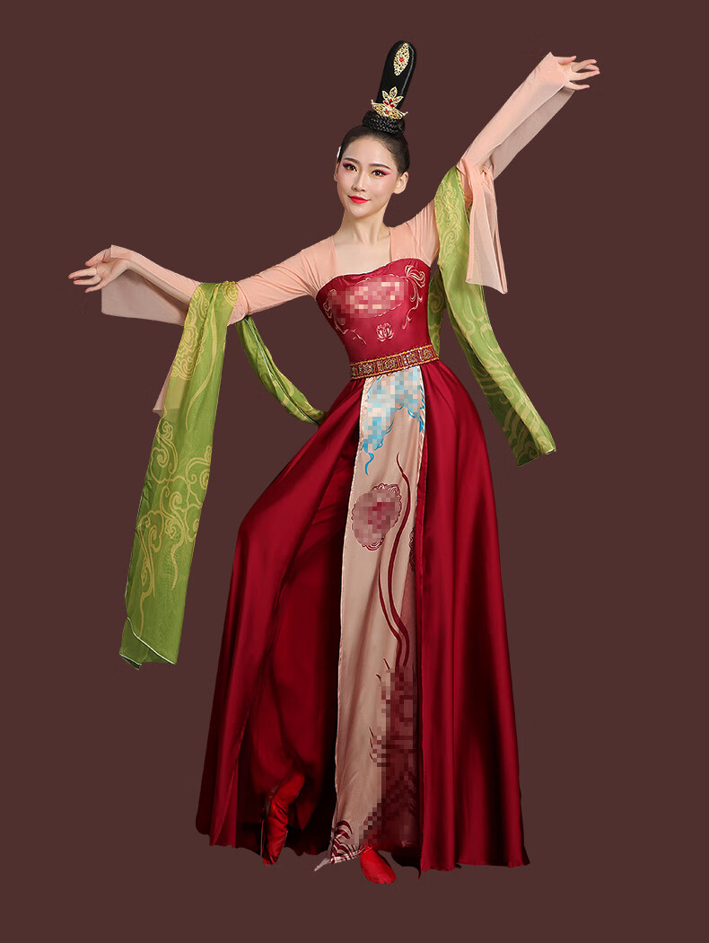 米集美人关舞蹈服古典舞年会演出服袔子裙汉服女风