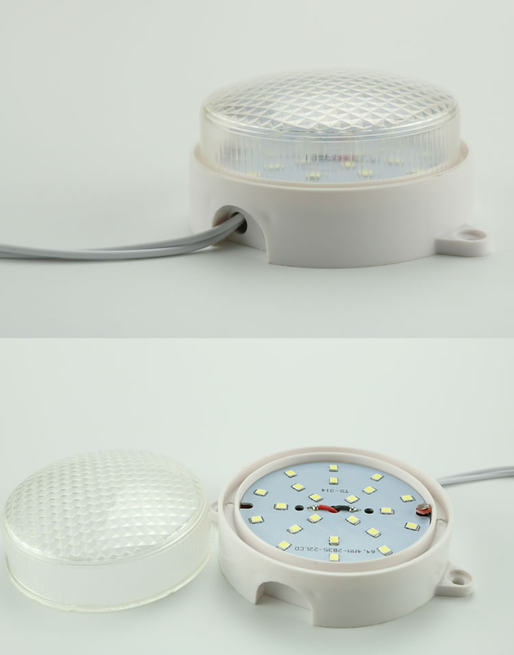 12v低压声控灯声光控感应灯泡室内楼道楼梯阳台太阳能改造 乳白扁平罩