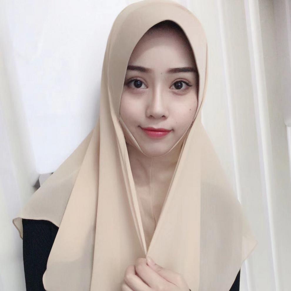 吉普jeep马来西亚头巾新款马来西亚盖头方便款长巾迪拜旅游纱巾夏季用