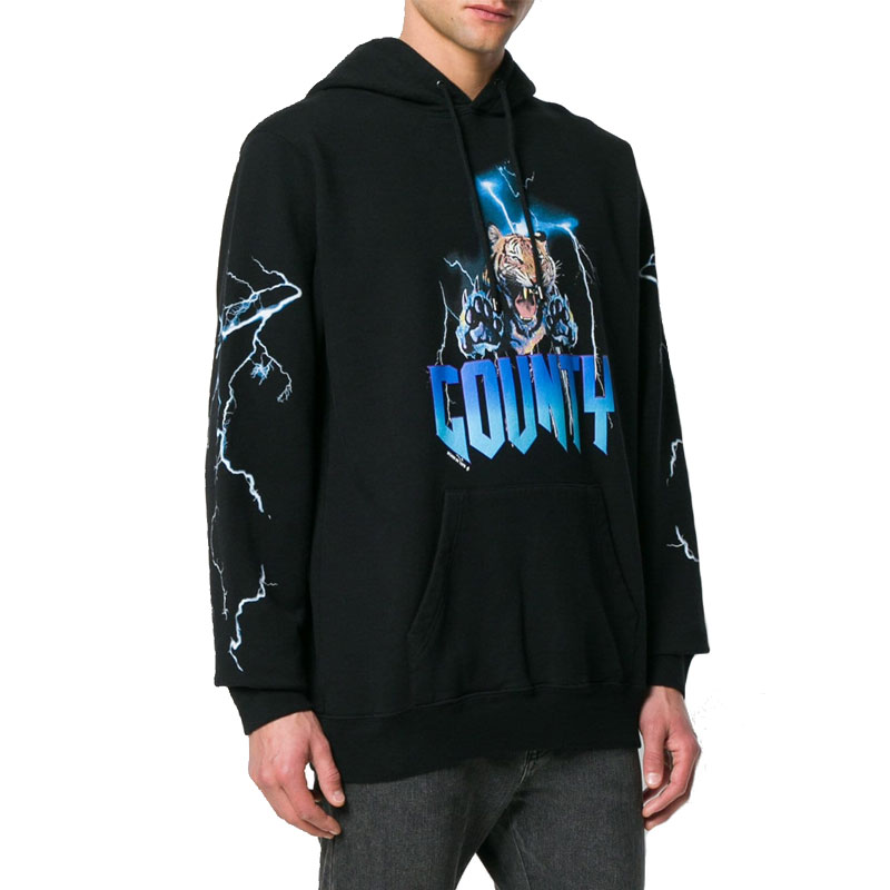 marceloburlon马塞洛布隆潮牌男装mb棉质个性印花连帽卫衣外套1088