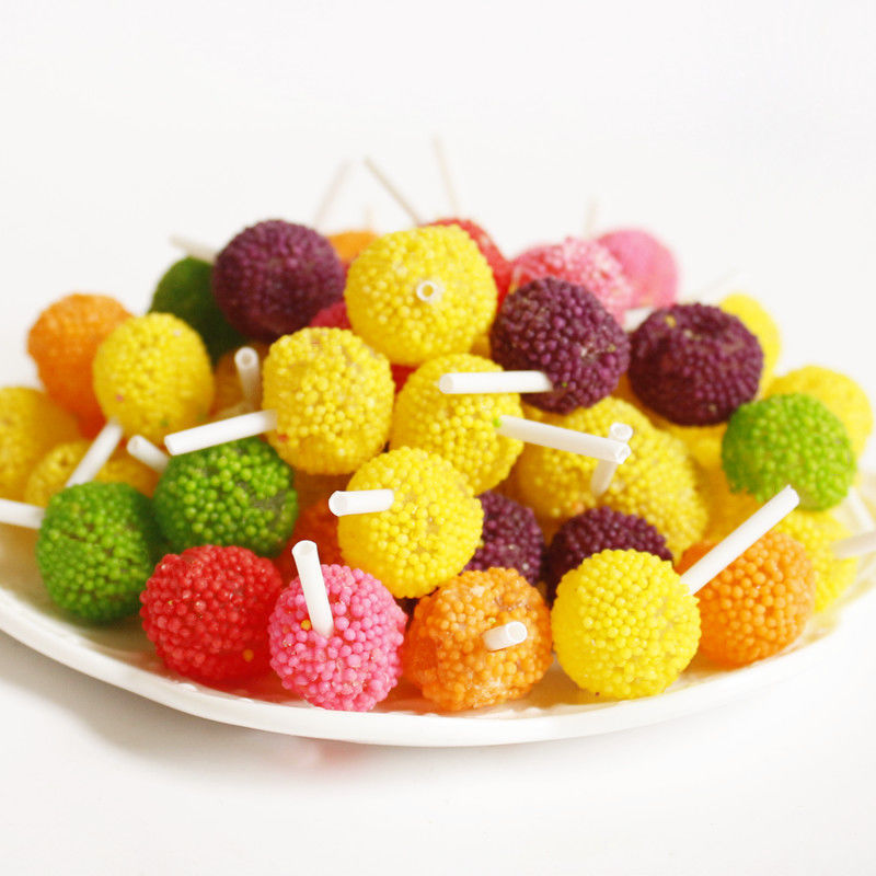 彩色珍珠软糖棒棒糖混合果味橡皮糖果味软糖零食糖果200g1斤2斤彩色小