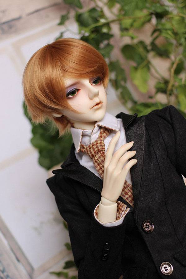 bjd男娃六分 bjd sd娃娃男娃假发高温丝头发短发 二分叔 古风三四六分