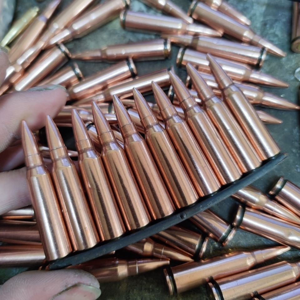 子弹壳95式钢覆铜弹模项链影视道具弹壳工艺品战狼二道具十枚95绿58
