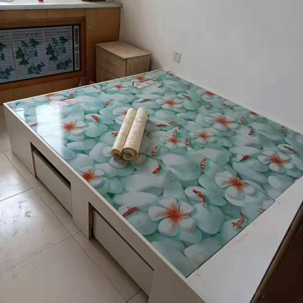 电热板uv碳纤维彩印电热板电暖炕家用农村大号电热板取暖定制 小鱼