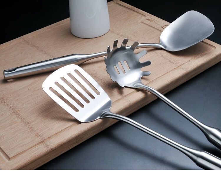 304锅铲不锈钢炒菜用的铲子勺子套装炒菜铲子厨房炒菜铲加厚铁铲 304