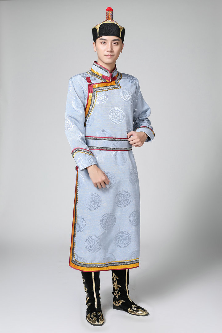蒙古演出服装秋季蒙族蒙古袍日常装士传统民族服装演出服蒙古服装定制