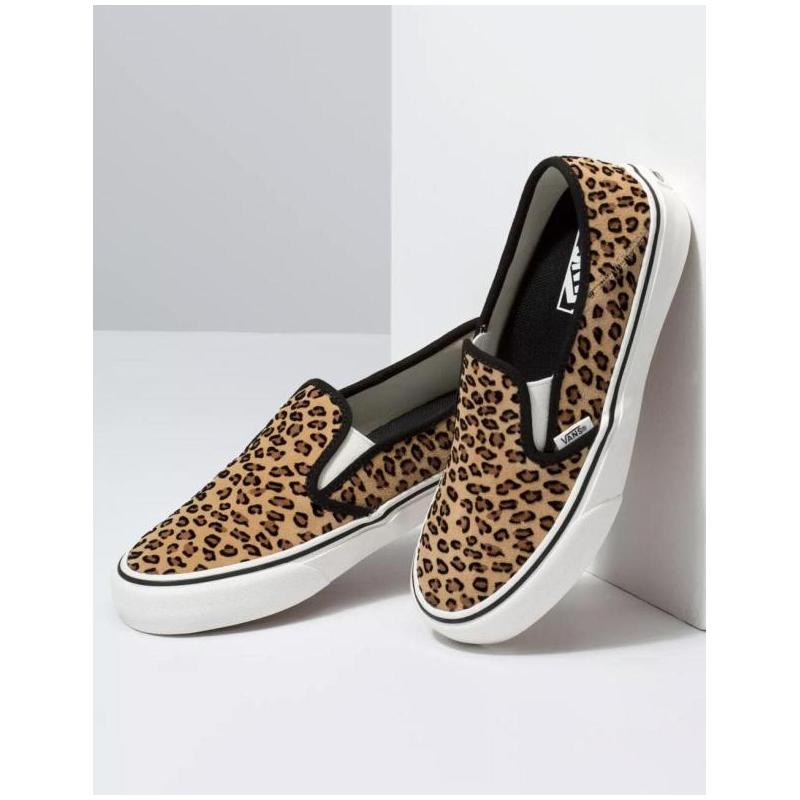 范斯vans女板鞋豹纹平底一脚蹬套脚sliponsf女鞋直邮新款358707