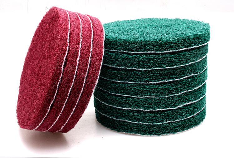 boussac2022新款工业百洁布圆形加厚5英寸植绒百洁布金属除锈抛光工业