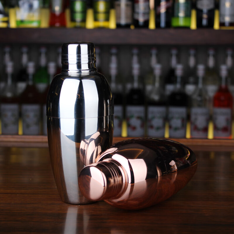 酒吧聚采版shaker版三段式摇酒壶 雪克壶 版银色【图片 价格 品牌