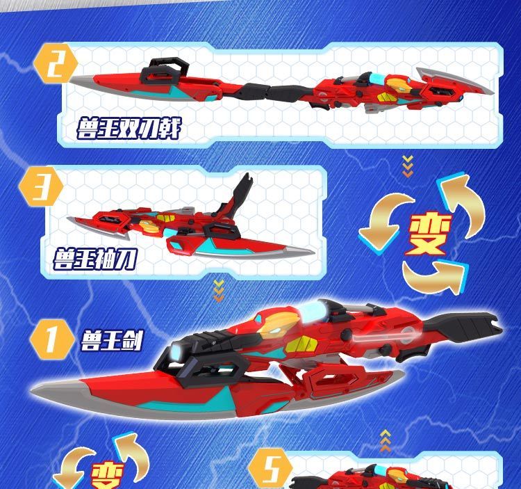 钢铁飞龙3兽王剑 山海神兽金刚武斗王枪儿童 变形玩具男孩6岁10 神兽