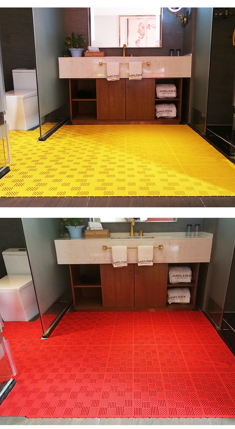 2022新款酒店浴室防滑垫公共厕所卫生间淋浴房洗澡地垫隔水拼接垫子易