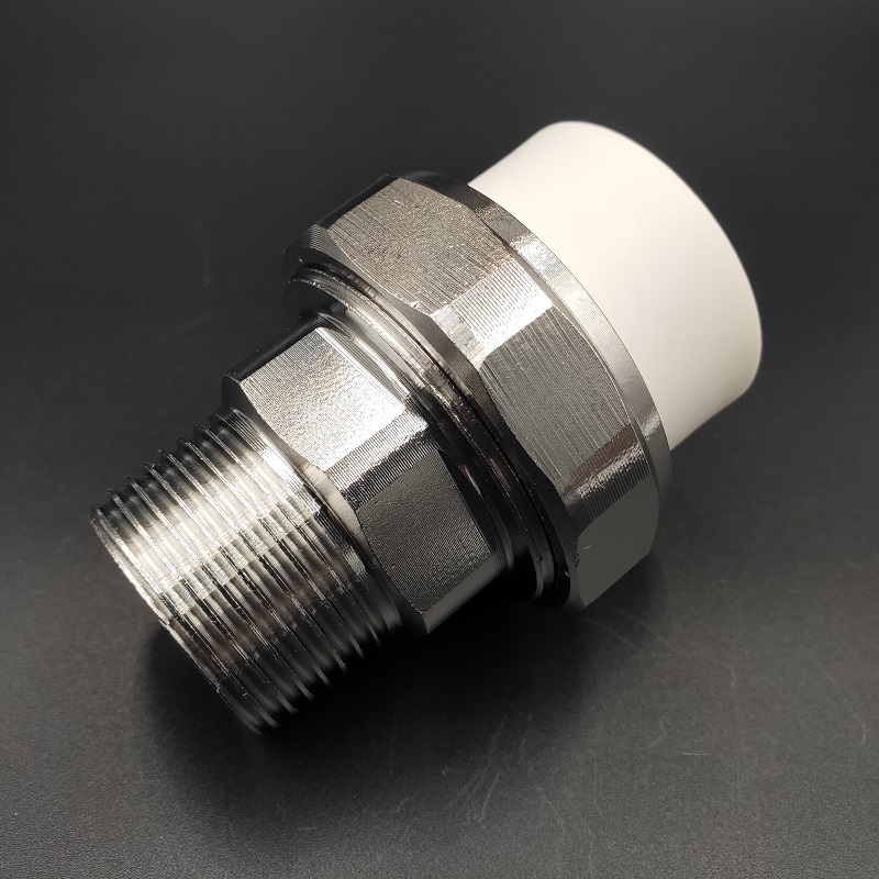 ppr内外丝牙不锈钢活接4分206分2532变1寸405063双头热熔活接20pprx4