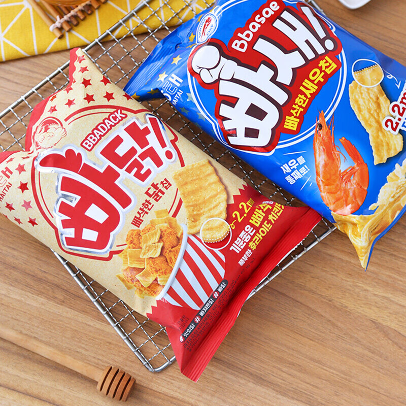 韩国海太蜂蜜黄油薯片60g炸鸡味虾味脆片膨化零食60g蜂蜜黄油味60g