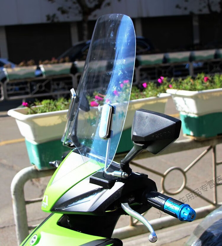 电动摩托车挡风玻璃透明挡风板电瓶车挡风板男装踏板车挡风罩超清高清