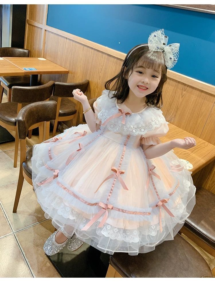 迪士尼disney洛丽塔裙子儿童女童公主裙童装女孩子连衣裙