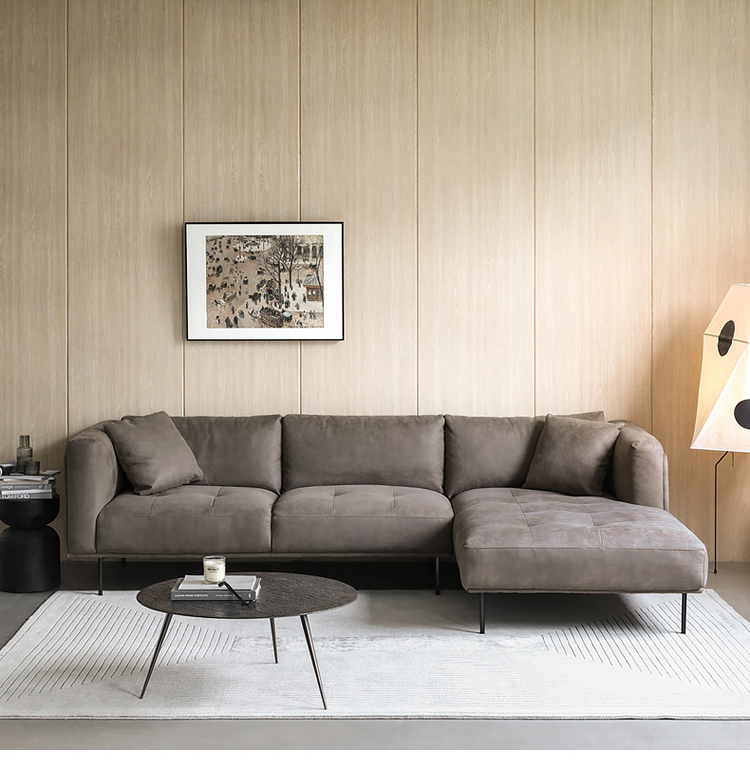 新款沙发小户型奶油色北欧表情norhor/chel科技布沙发/现代简约/转角