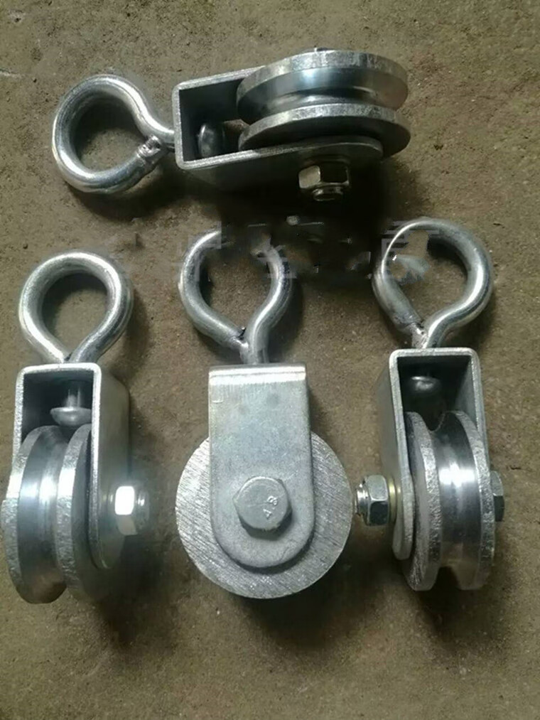 微型电动葫芦专用下钩起重钢丝绳滑轮焊接滑轮吊钩吊环小滑车200公斤