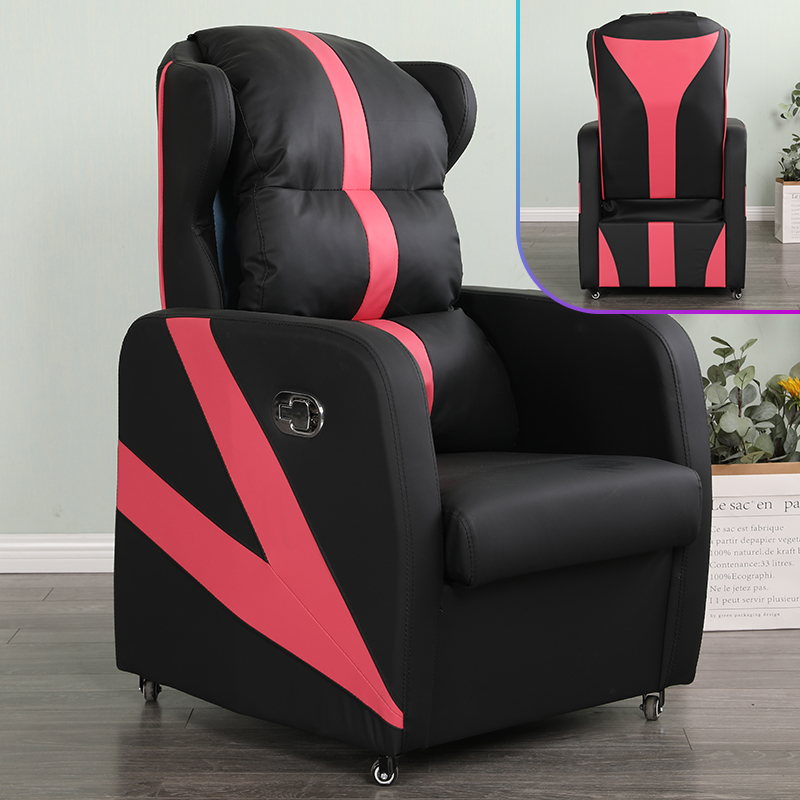 新款网吧沙发电竞游戏厅桌椅子单人一体式可躺座舱懒家用网咖电脑2代