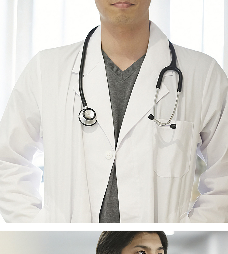 白大褂男医生工作服长袖实验服研究生棉冬季医院美容院护士服轻奢高档