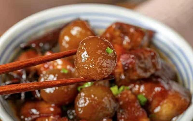 安庆特产手工山粉圆子红薯粉山芋粉焖圆子烧肉圆子酒店饭店特色菜1包