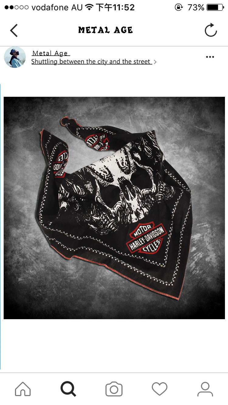 lucaly方巾嘻哈小鬼同款重机车头巾男女街头潮人头带夏天骑行防晒面巾