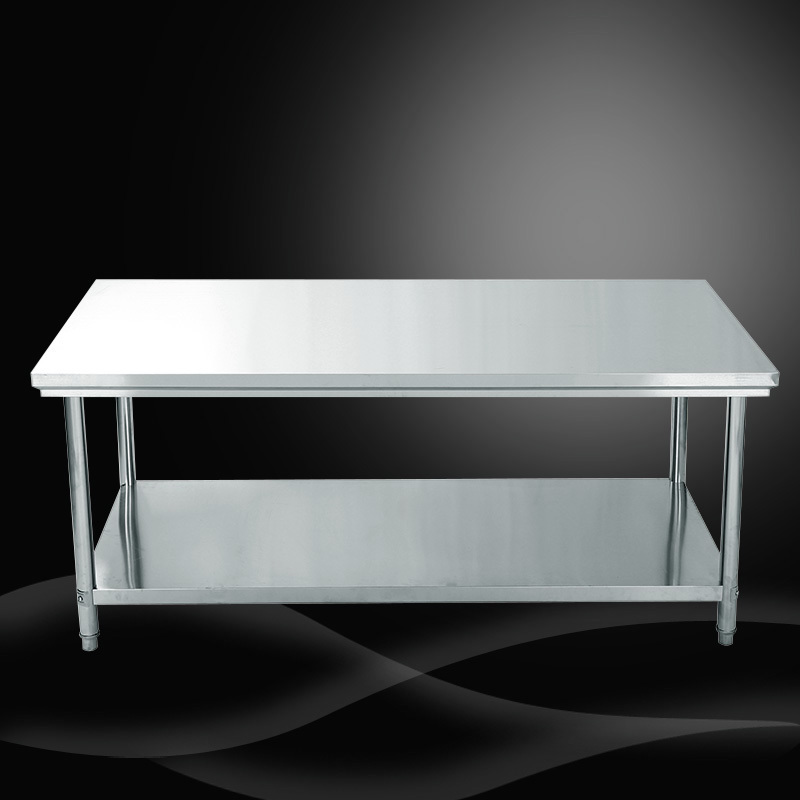 不锈钢工作台桌子操作台厨房饭店金属专用架案板台面打包台打荷台特厚