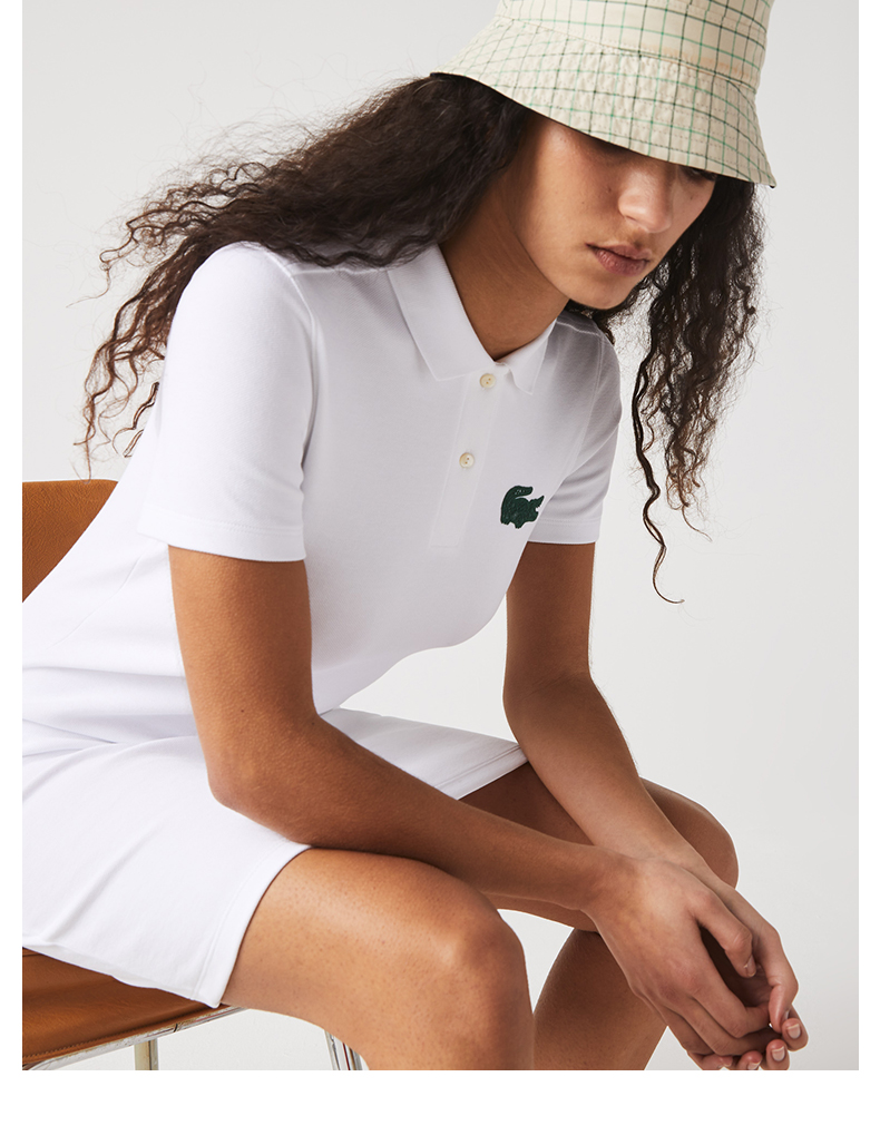 lacoste法国鳄鱼女装22夏季新款修身短袖翻领polo连衣裙女ef1196166