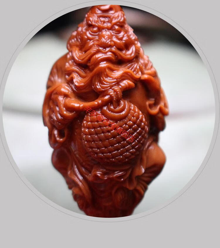 芊芙曼苏工橄榄核雕磐石名家大师纯手工雕刻大籽钟馗捉鬼橄榄胡手串