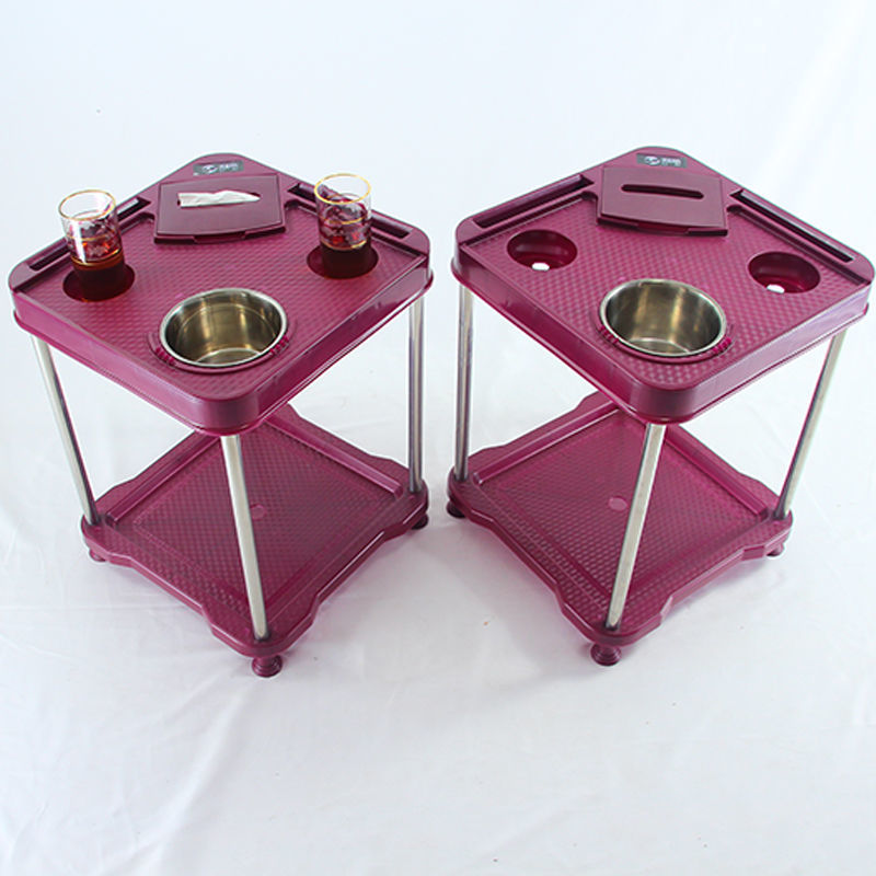 麻将机茶几棋牌室专用茶水架烟灰缸加厚塑料茶几桌角小几配件x3能放