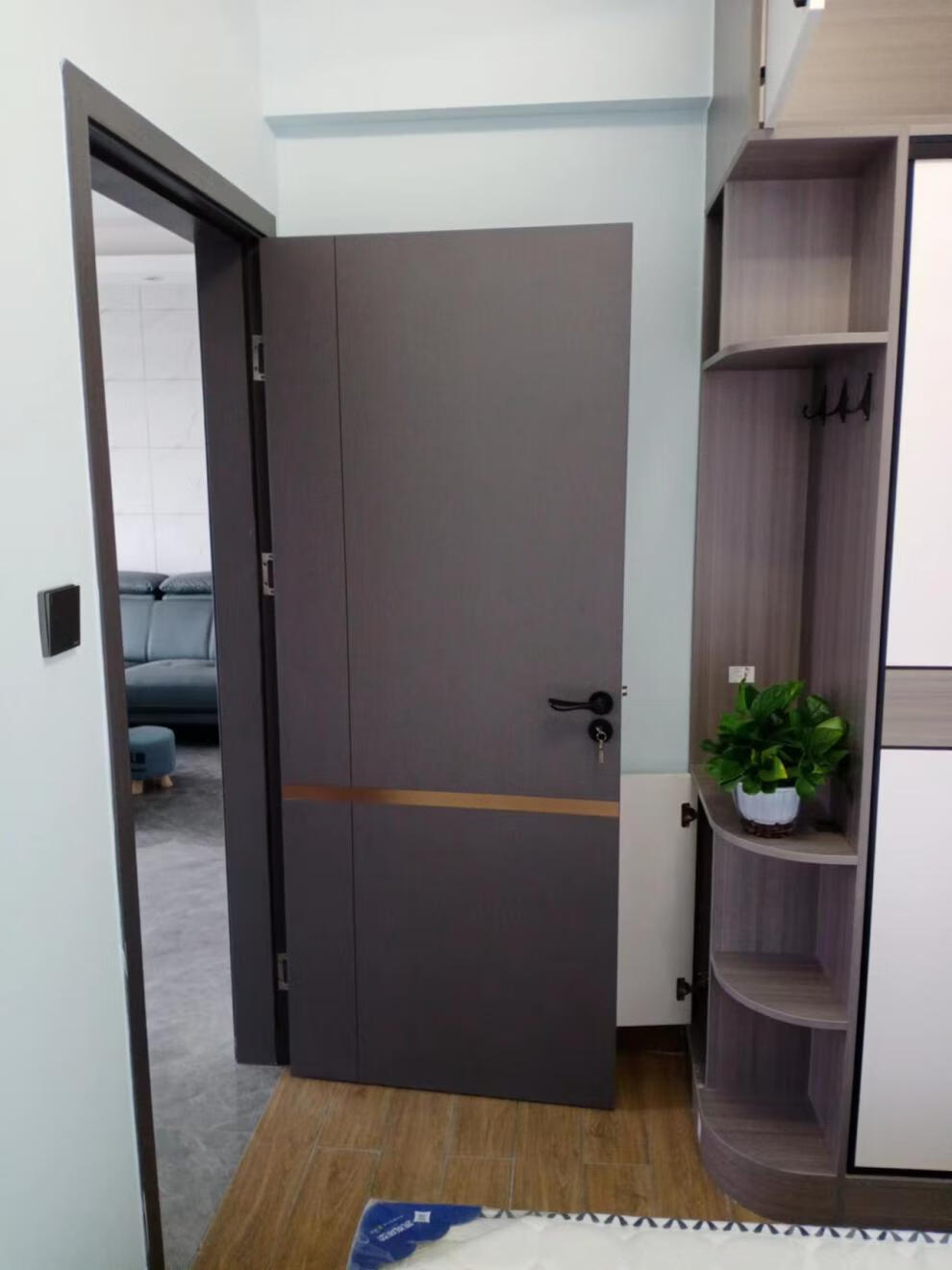 房间室内木门现代轻奢卧室门简约碳晶生态门免漆套装门实木碳纤门