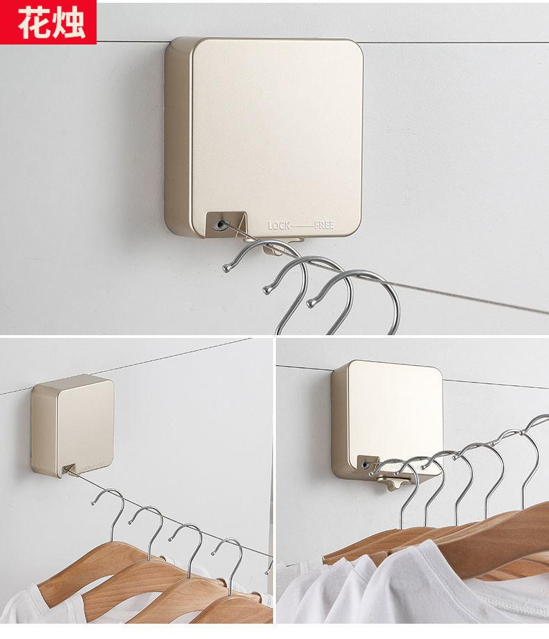 卫生间晾衣绳阳台隐形伸缩免打孔晾衣绳卫生间晾衣架晾衣神器加长六米