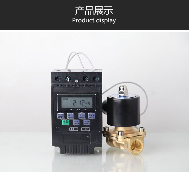 定时电磁阀时间开关水龙头浇花放水电子排水阀220v泡黄豆豆腐dn251寸