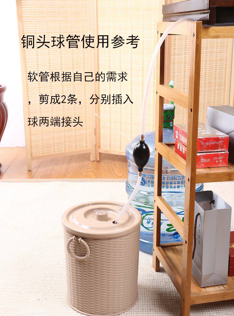 茶桶排水管 茶盘带吸水球 茶具出水管子 功夫茶台茶桶下水软管茶桌