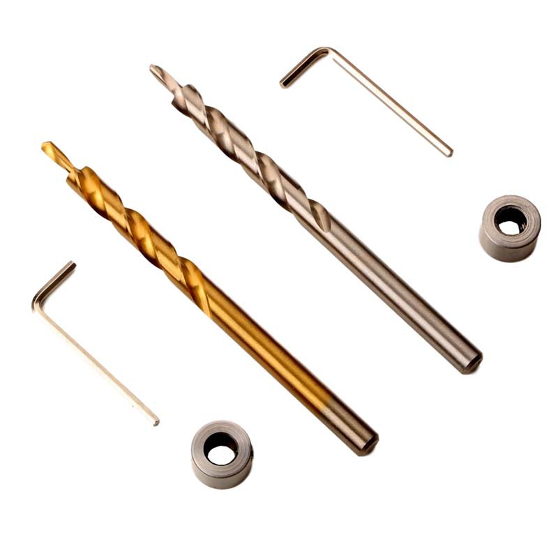 木工斜孔器9mm加长配件台阶钻头95mm斜孔定位二阶钻斜孔钻90圆柄镀钛